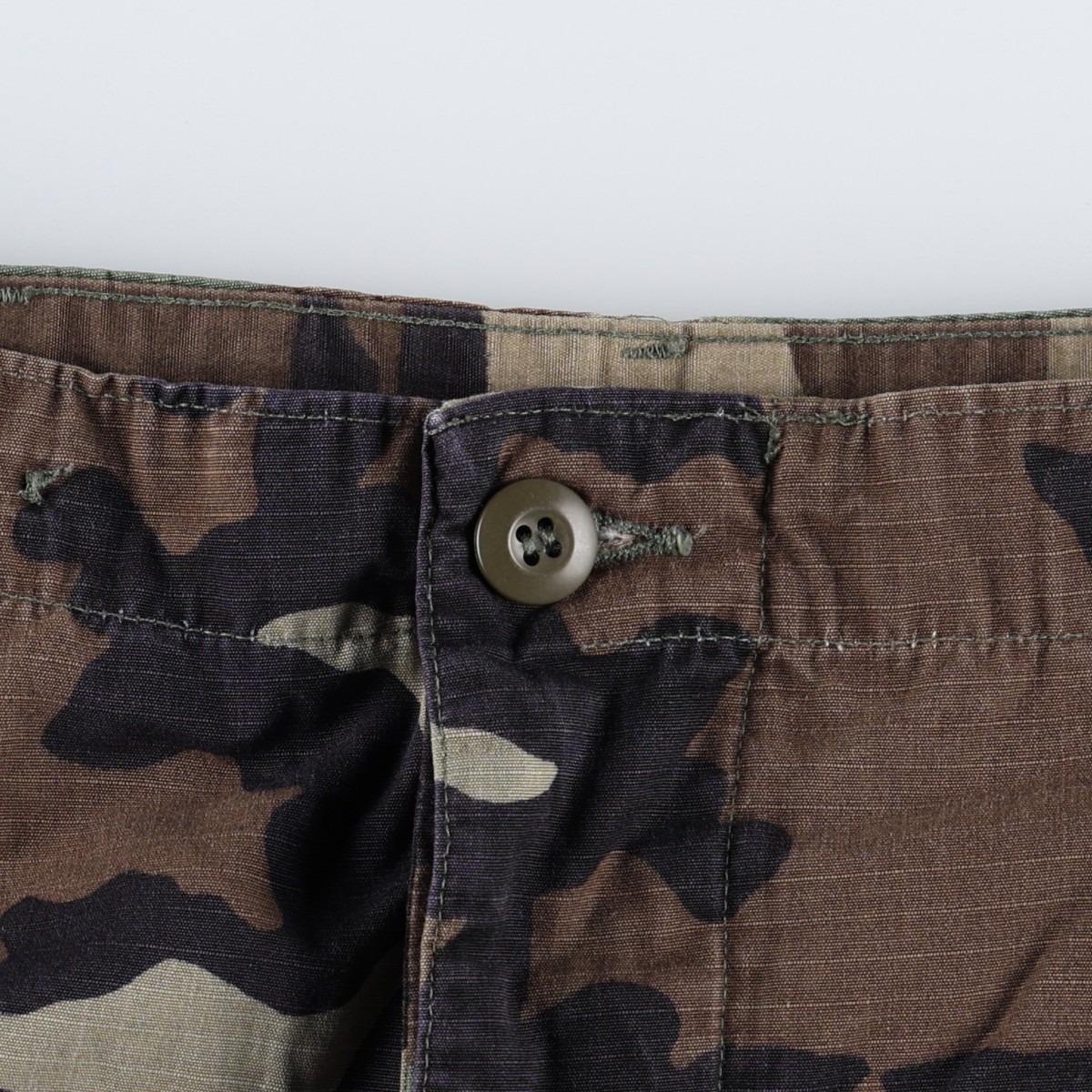 古着 00年代 米軍実品 迷彩柄 ウッドランドカモ リップストップ ミリタリー カーゴパンツ コンバットパンツ USA製 MEDIUM-LONG メンズw35相当 /eaa664070 【中古】 【260803】