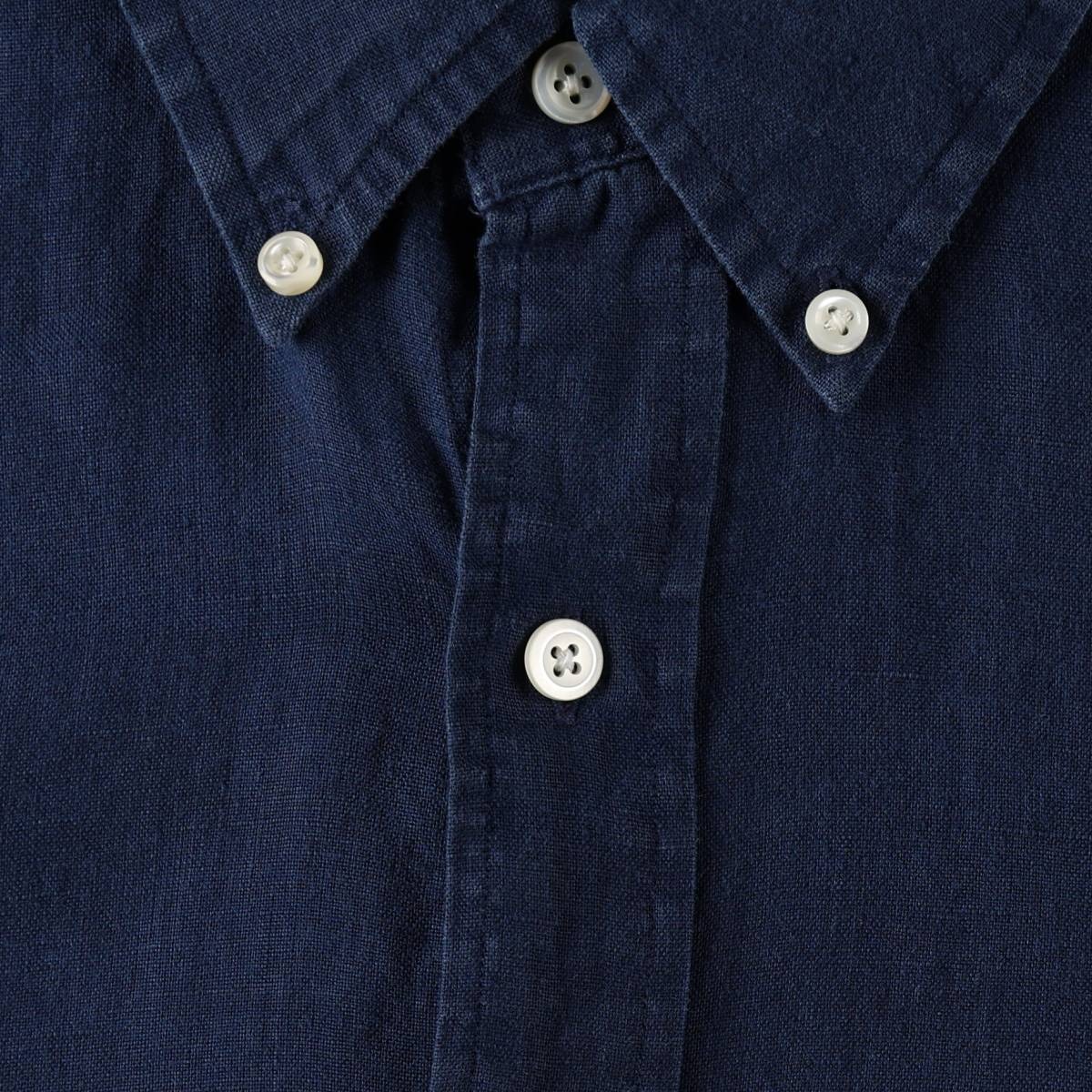 古着 ラルフローレン Ralph Lauren CUSTOM FIT 長袖 リネン ボタンダウンシャツ メンズM相当 /eaa664605 【中古】 【260828】