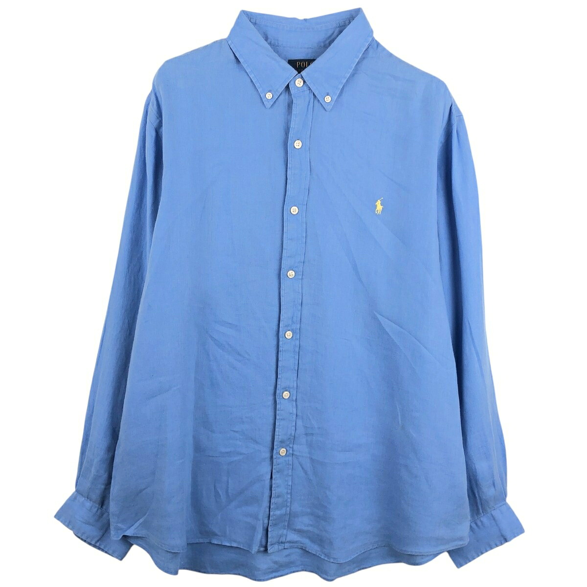 Ralph Lauren/ラルフローレン POLO RALPH LAUREN CUSTOM FIT 長袖 リネン ボタンダウンシャツ