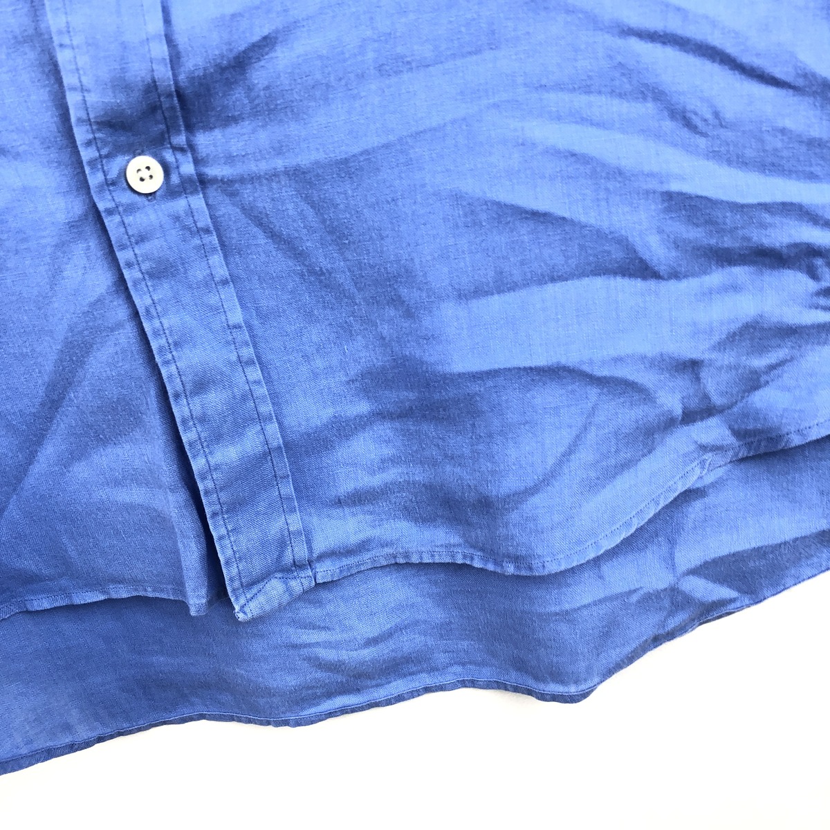 古着 ラルフローレン Ralph Lauren POLO RALPH LAUREN CUSTOM FIT 長袖 リネン ボタンダウンシャツ メンズXXL相当 /eaa665395 【中古】 【260816】