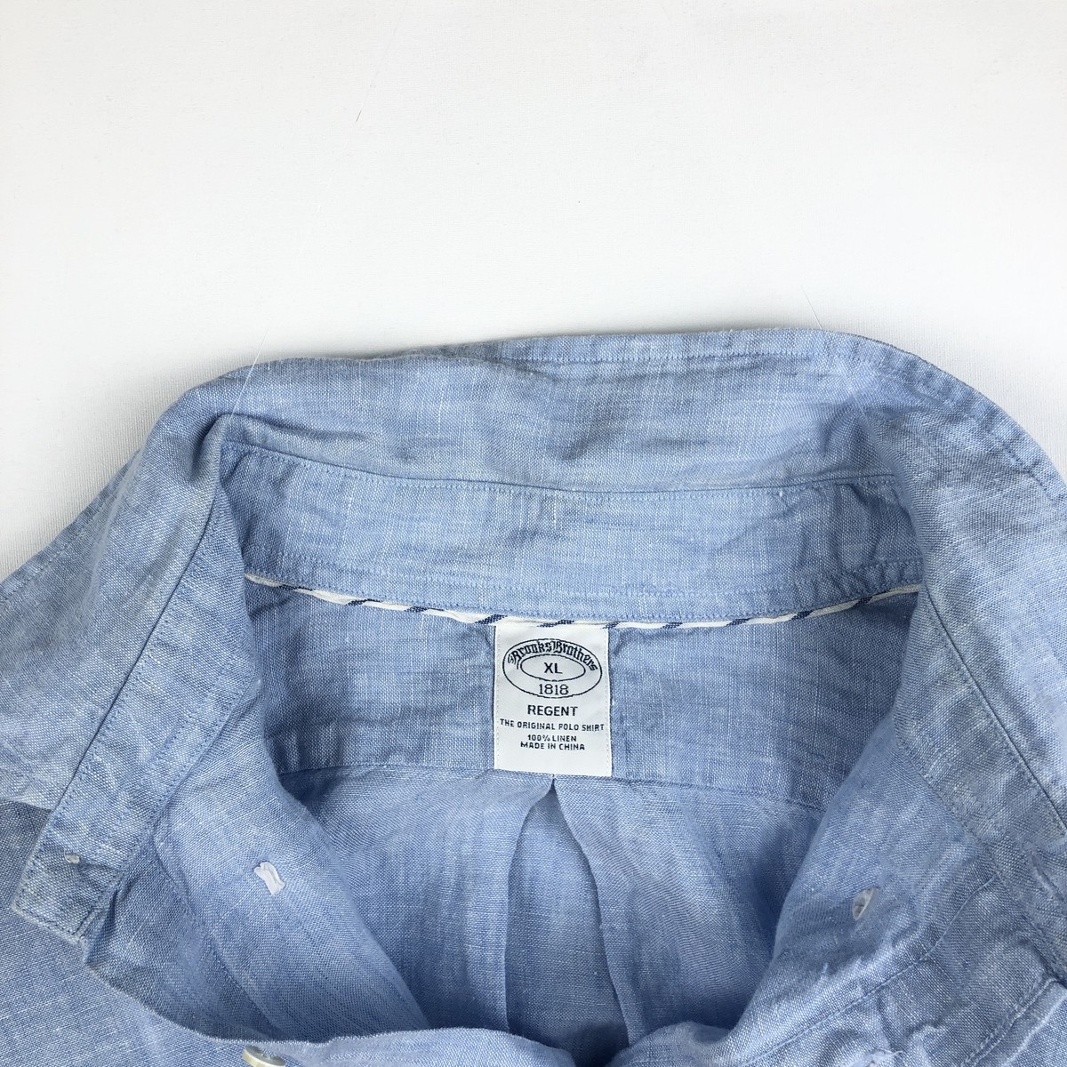 古着 ブルックスブラザーズ Brooks Brothers 1818 長袖 リネン ボタンダウンシャツ メンズXL相当 /eaa665398 【中古】 【260816】