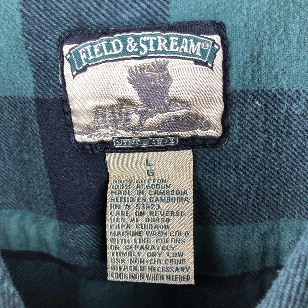 古着 フィールドアンドストリーム FIELD&STREAM バッファローチェック 長袖 ヘビーネルチェックシャツ メンズL相当 /eaa666087 【中古】 【260822】