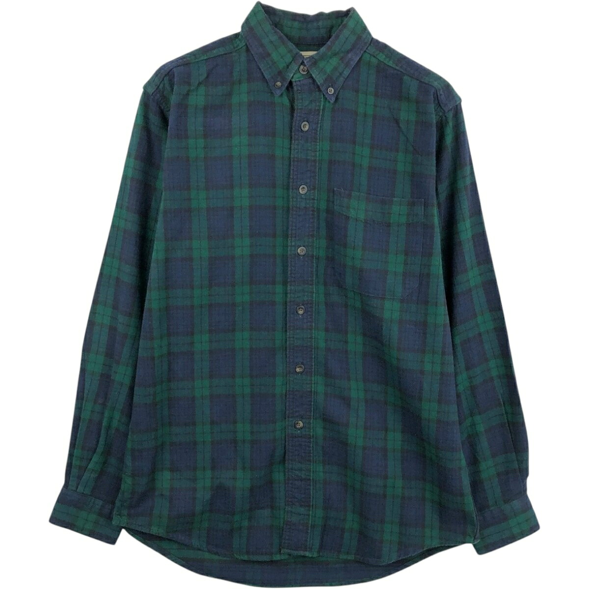 L.L.Bean/エルエルビーン 長袖 ボタンダウン フランネルチェックシャツ