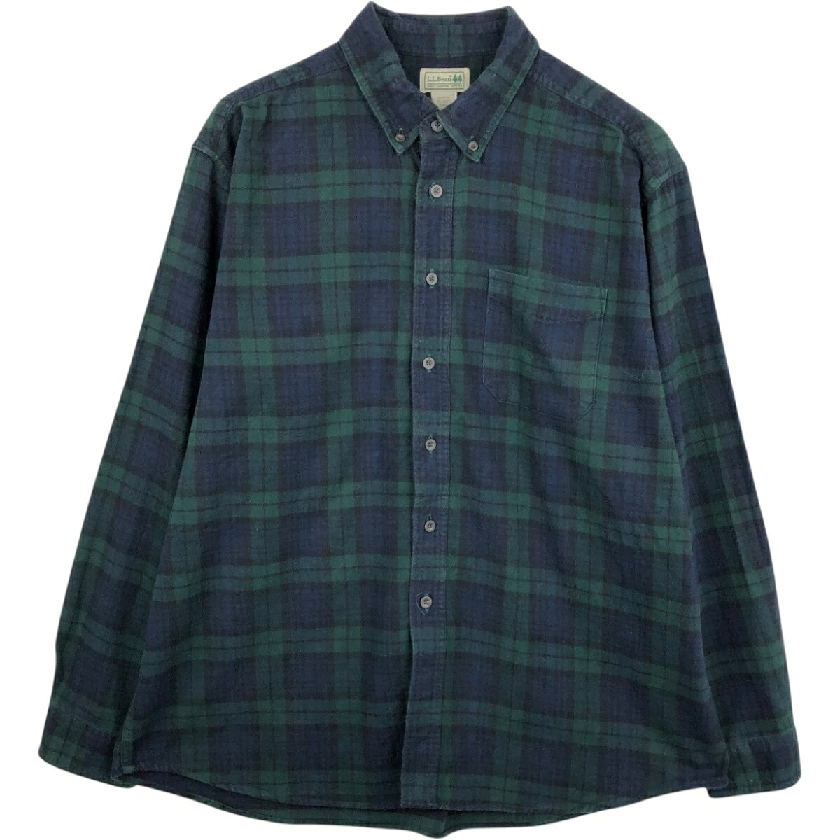 L.L.Bean/エルエルビーン 長袖 ボタンダウン フランネルチェックシャツ