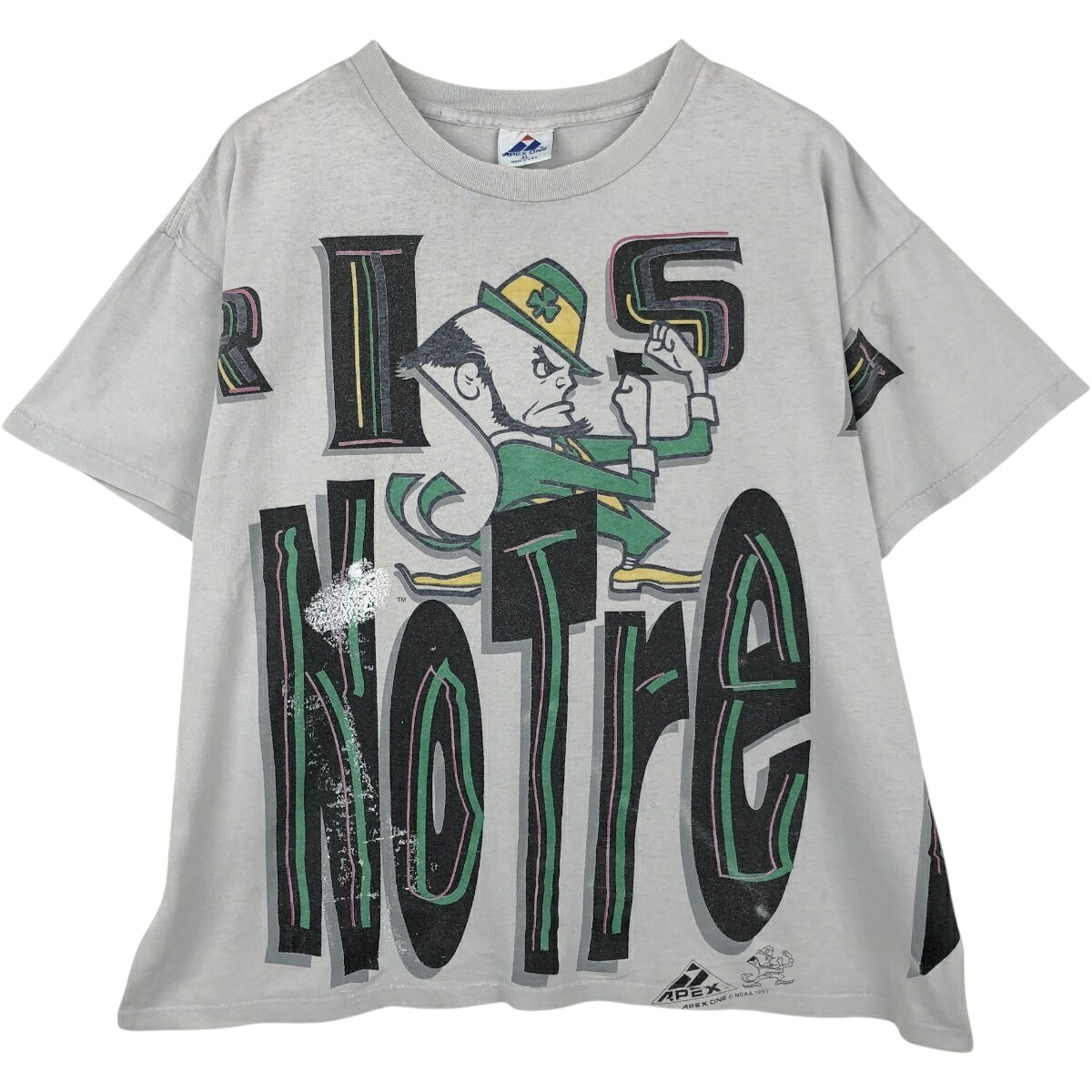 APEX ONE FIGHTIN' IRISH ノートルダム大学 ファイティングアイリッシュ カレッジTシャツ