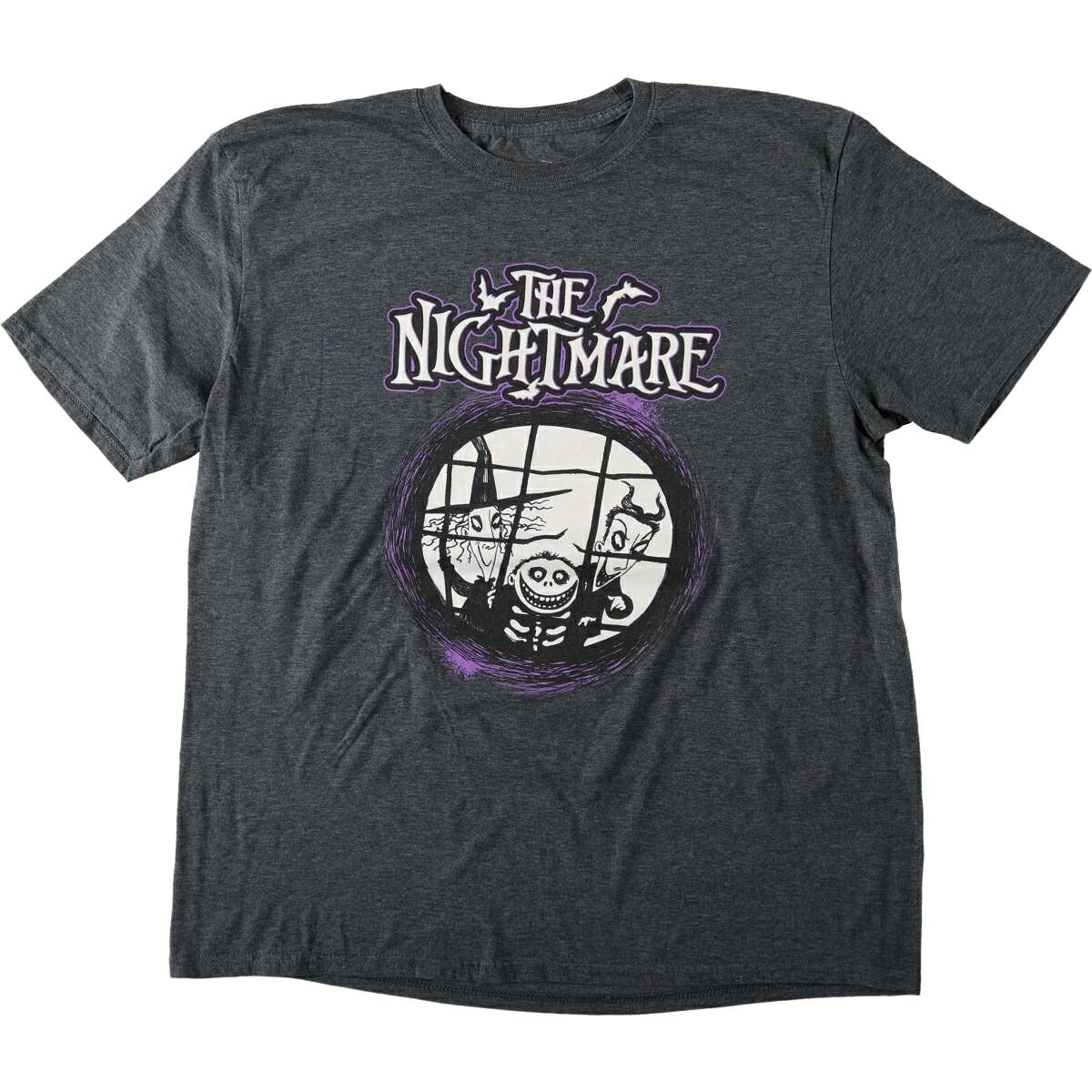 THE NIGHTMARE BEFORE CHRISTMAS ナイトメアー ビフォア クリスマス キャラクタープリントTシャツ