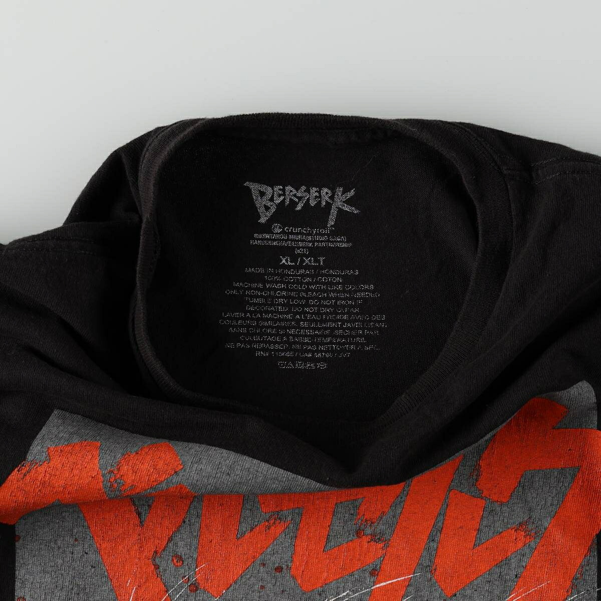古着 BERSERK ベルセルク ガッツ アニメ キャラクタープリントTシャツ メンズXL相当 /eaa667049 【中古】 【260826】
