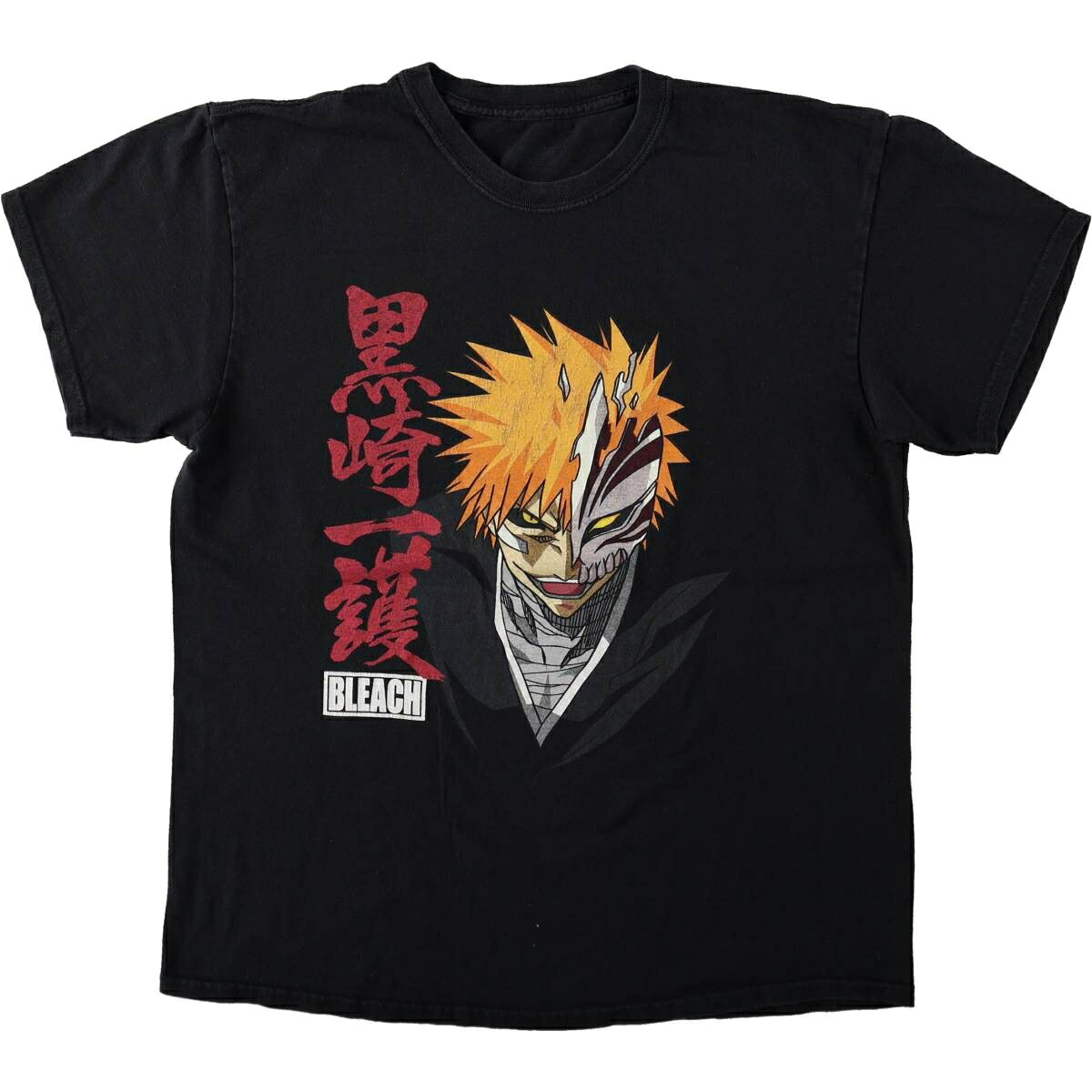BLEACH ブリーチ 黒崎一護 アニメ キャラクタープリントTシャツ
