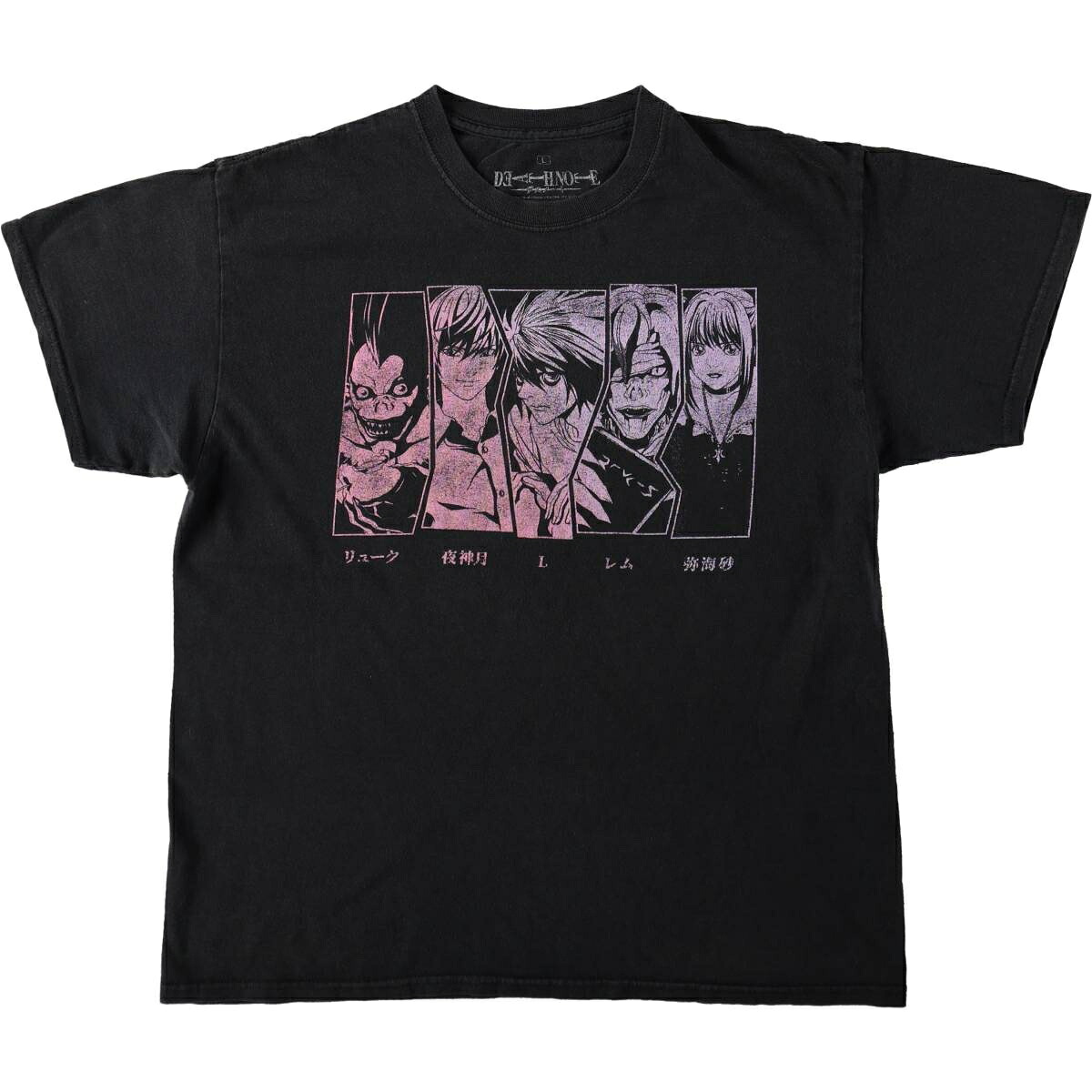 DEATH NOTE デスノート アニメ キャラクタープリントTシャツ