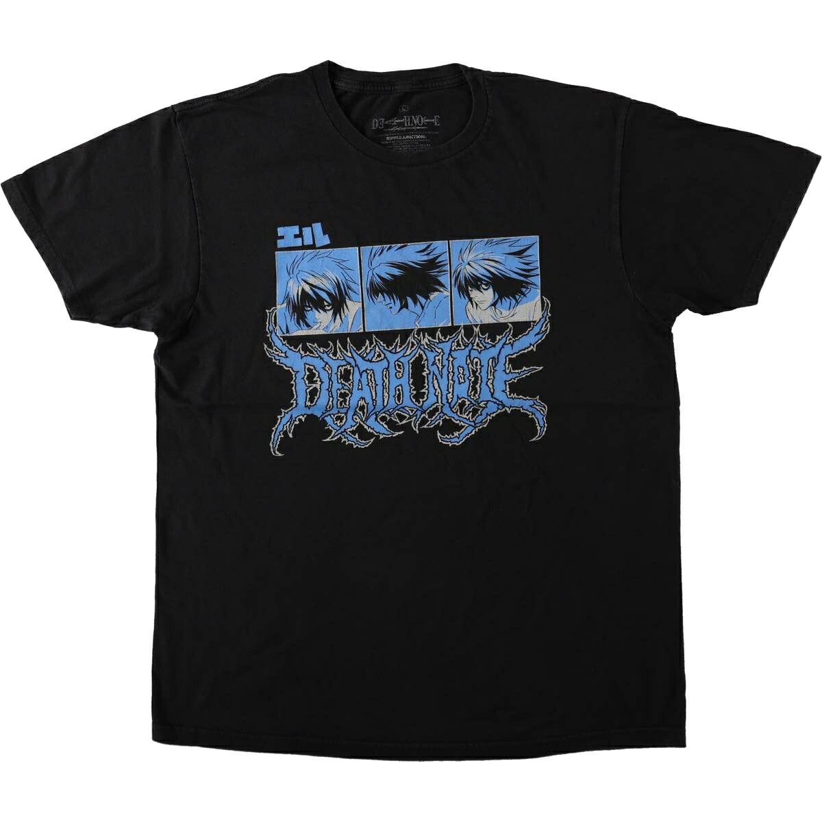 RIPPLE JUNCTION/リップルジャンクション DEATH NOTE デスノート L エル アニメ キャラクタープリントTシャツ
