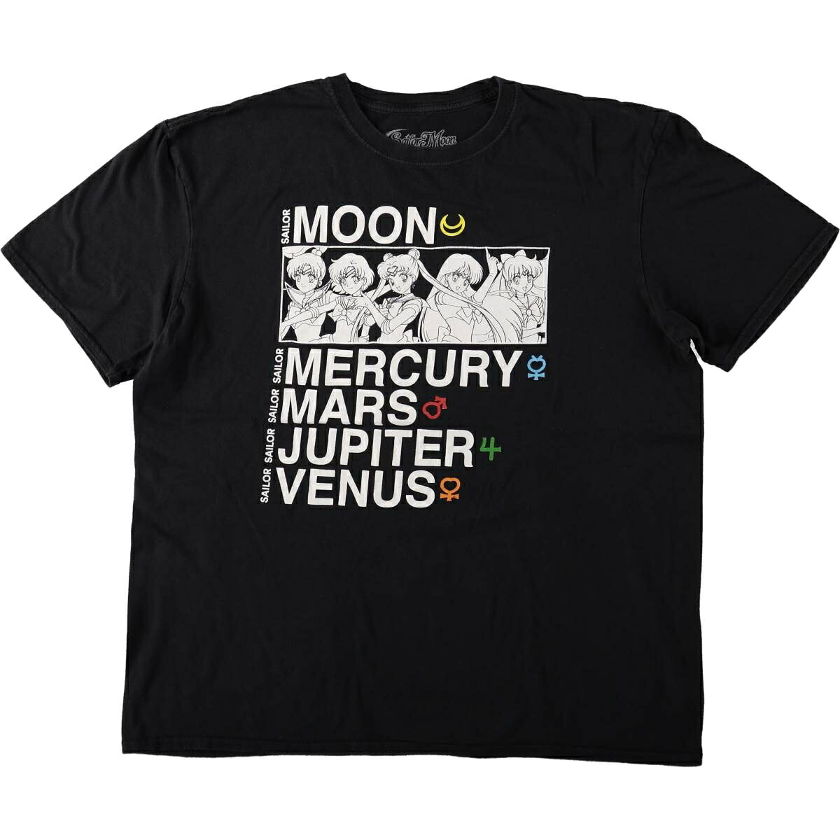 SAILOR MOON 美少女戦士セーラームーン アニメ キャラクタープリントTシャツ