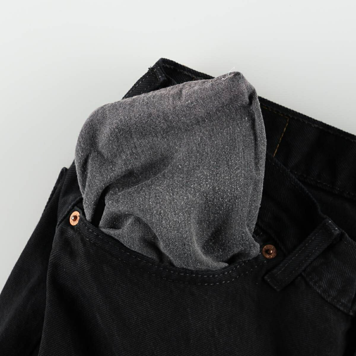 Levi's/リーバイス 501-0165 ブラックデニム ストレートデニムパンツ