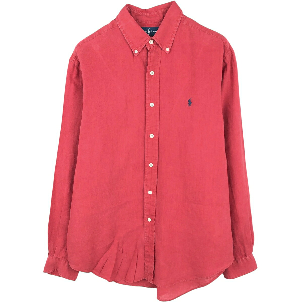 Ralph Lauren/ラルフローレン 長袖 リネン ボタンダウンシャツ