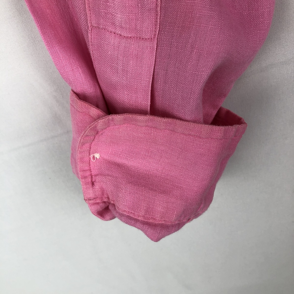 古着 ラルフローレン Ralph Lauren CUSTOM FIT 長袖 リネン ボタンダウンシャツ メンズS相当 /eaa668549 【中古】 【260829】