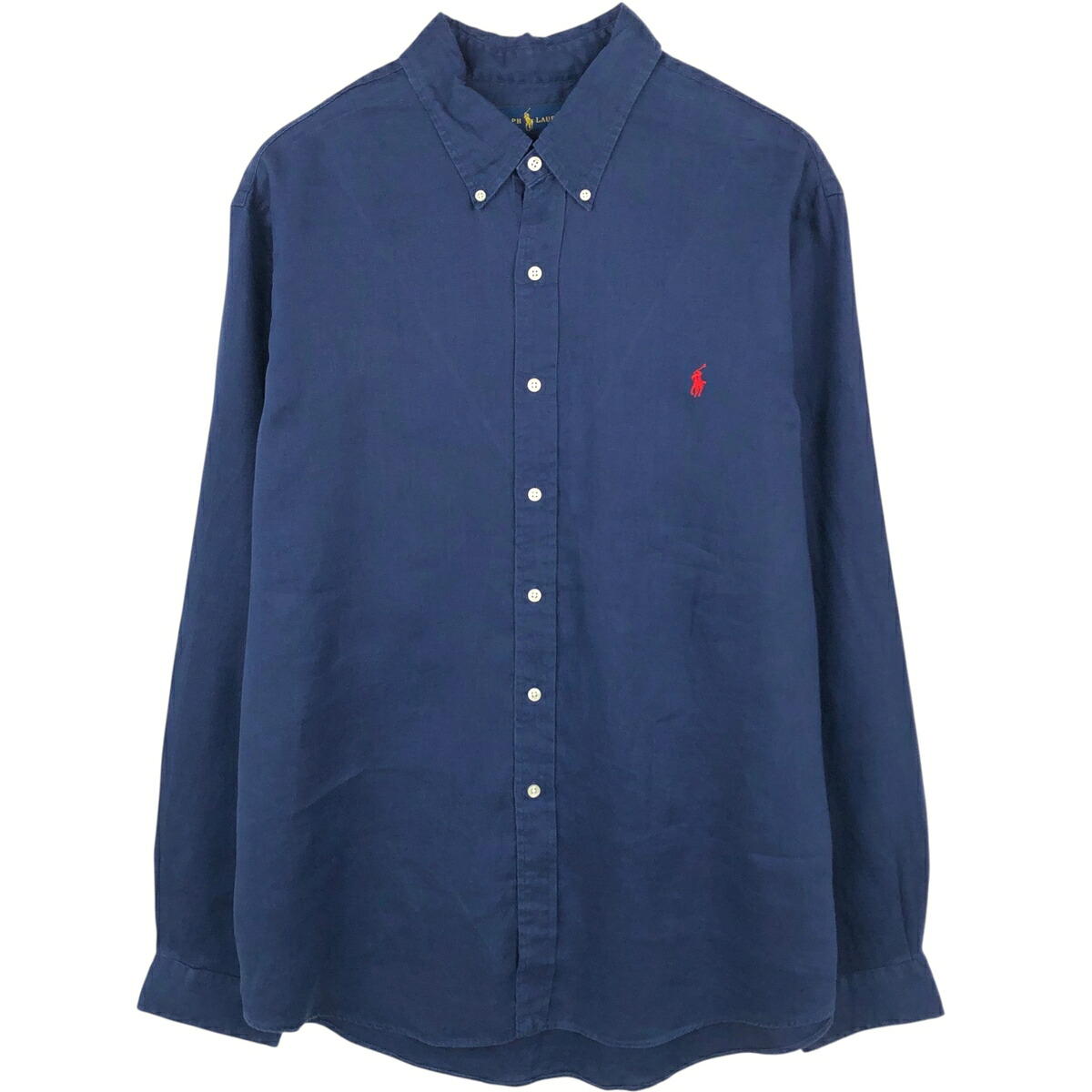 Ralph Lauren/ラルフローレン 長袖 リネン ボタンダウンシャツ