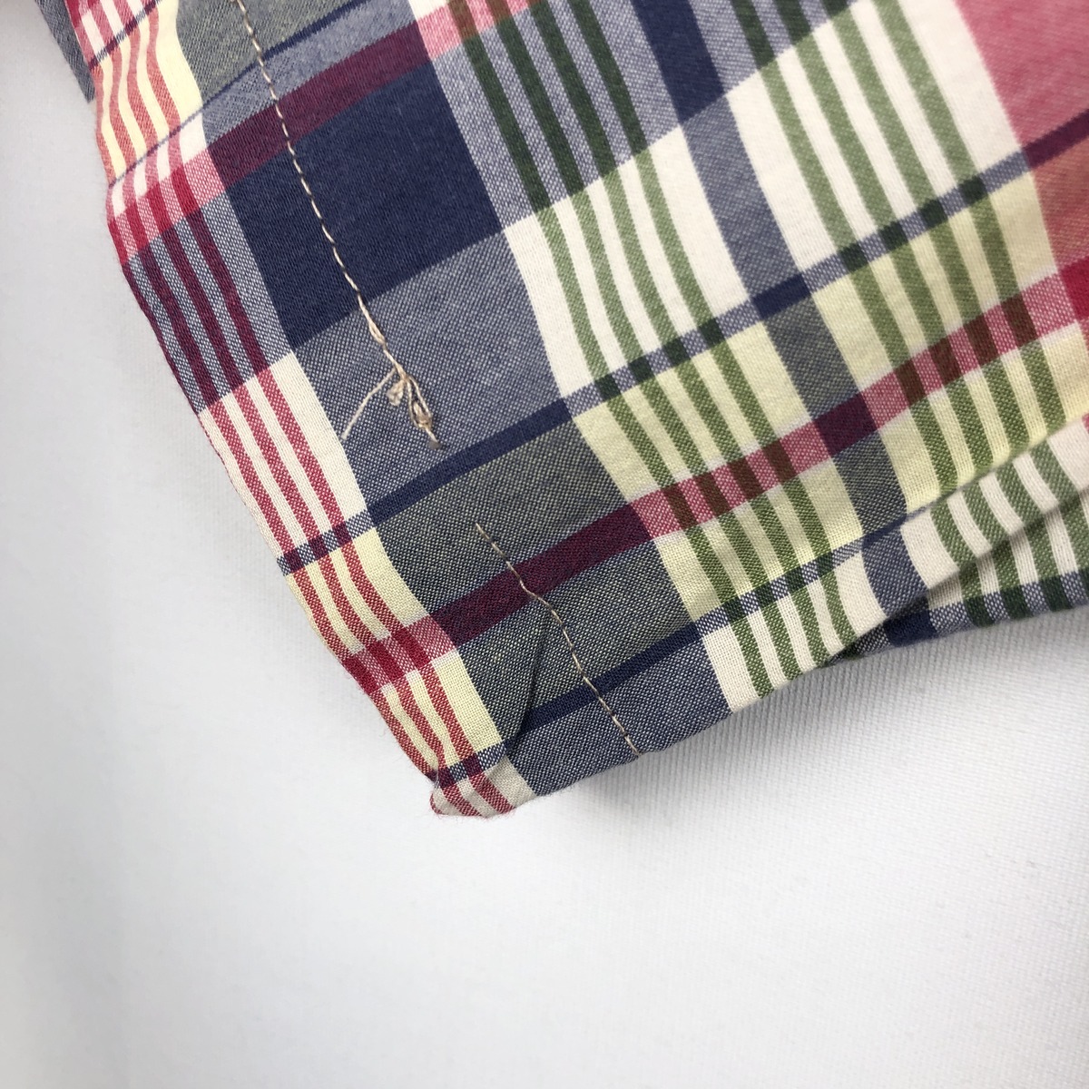 古着 ラルフローレン Ralph Lauren CUSTOM FIT マドラスチェック 半袖 ボタンダウン チェックシャツ メンズL相当 /eaa668576 【中古】 【260824】