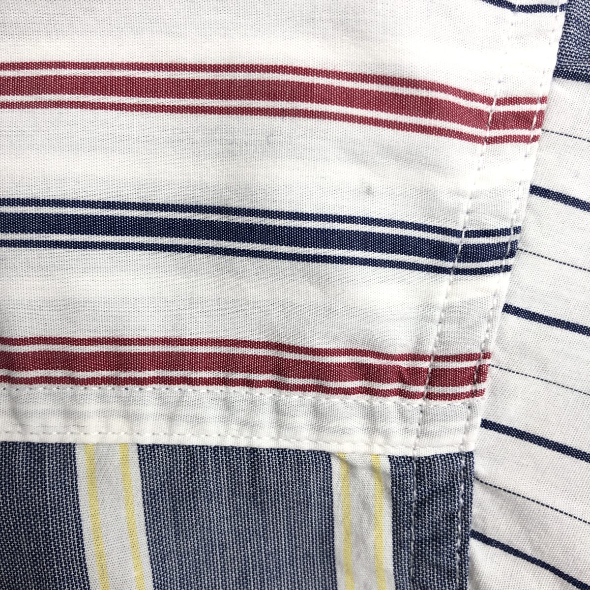 古着 ラルフローレン Ralph Lauren CHAPS チャップス マルチストライプ 半袖 ボタンダウン ストライプシャツ メンズL相当 /eaa668581 【中古】 【260824】