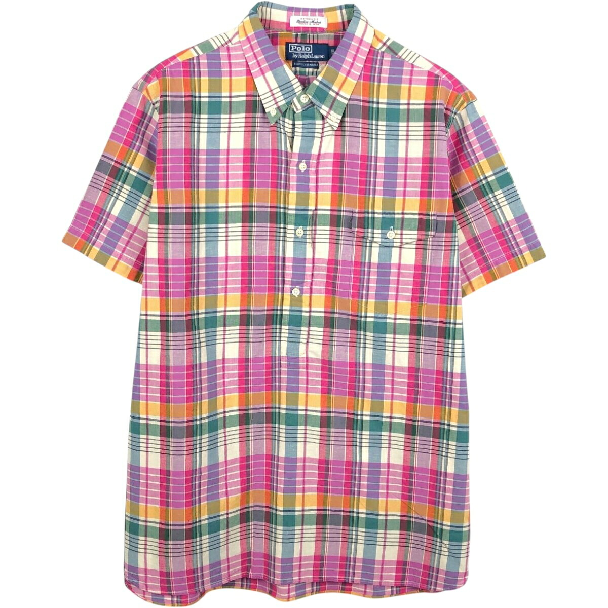 Ralph Lauren/ラルフローレン POLO by Ralph Lauren CLASSIC FIT INDIGO 半袖 ボタンダウン チェックシャツ