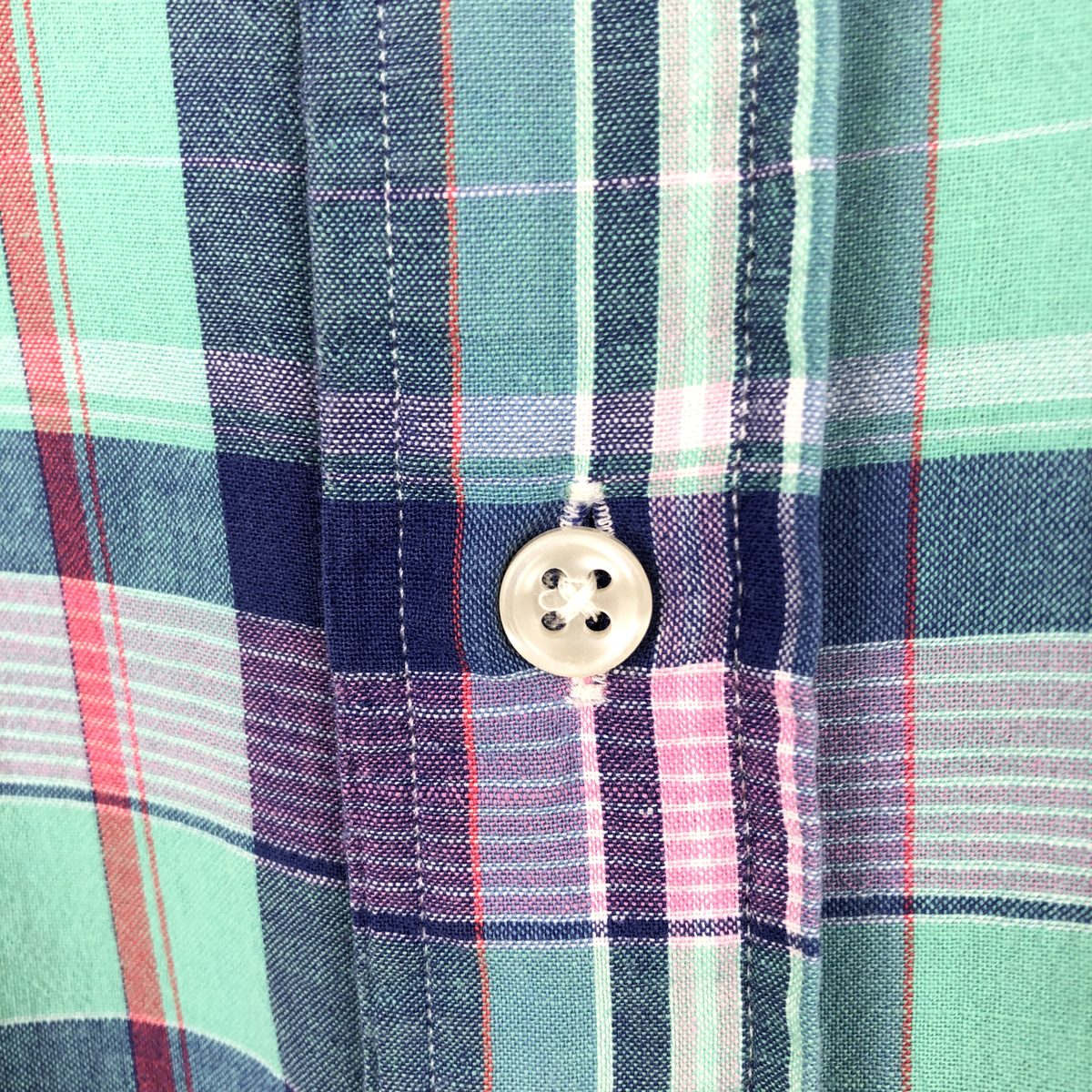 古着 ラルフローレン Ralph Lauren CLASSIC FIT クラシックフィット マドラスチェック 半袖 ボタンダウン チェックシャツ メンズL相当 /eaa668589 【中古】 【260823】