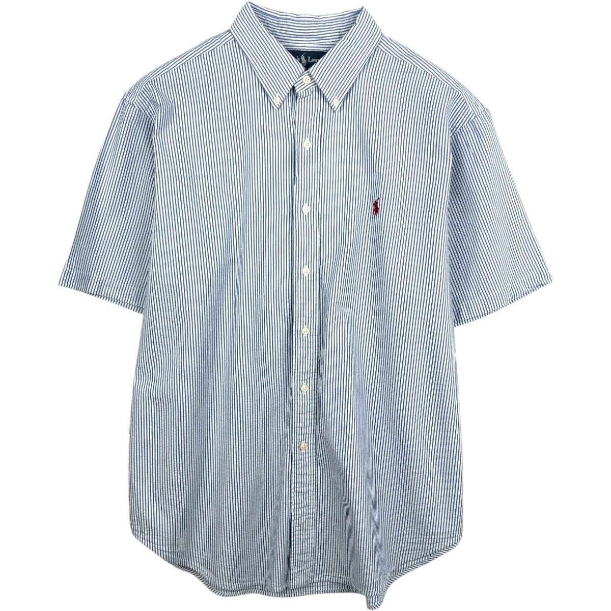Ralph Lauren/ラルフローレン CLASSIC FIT クラシックフィット 半袖 ボタンダウン ストライプシャツ