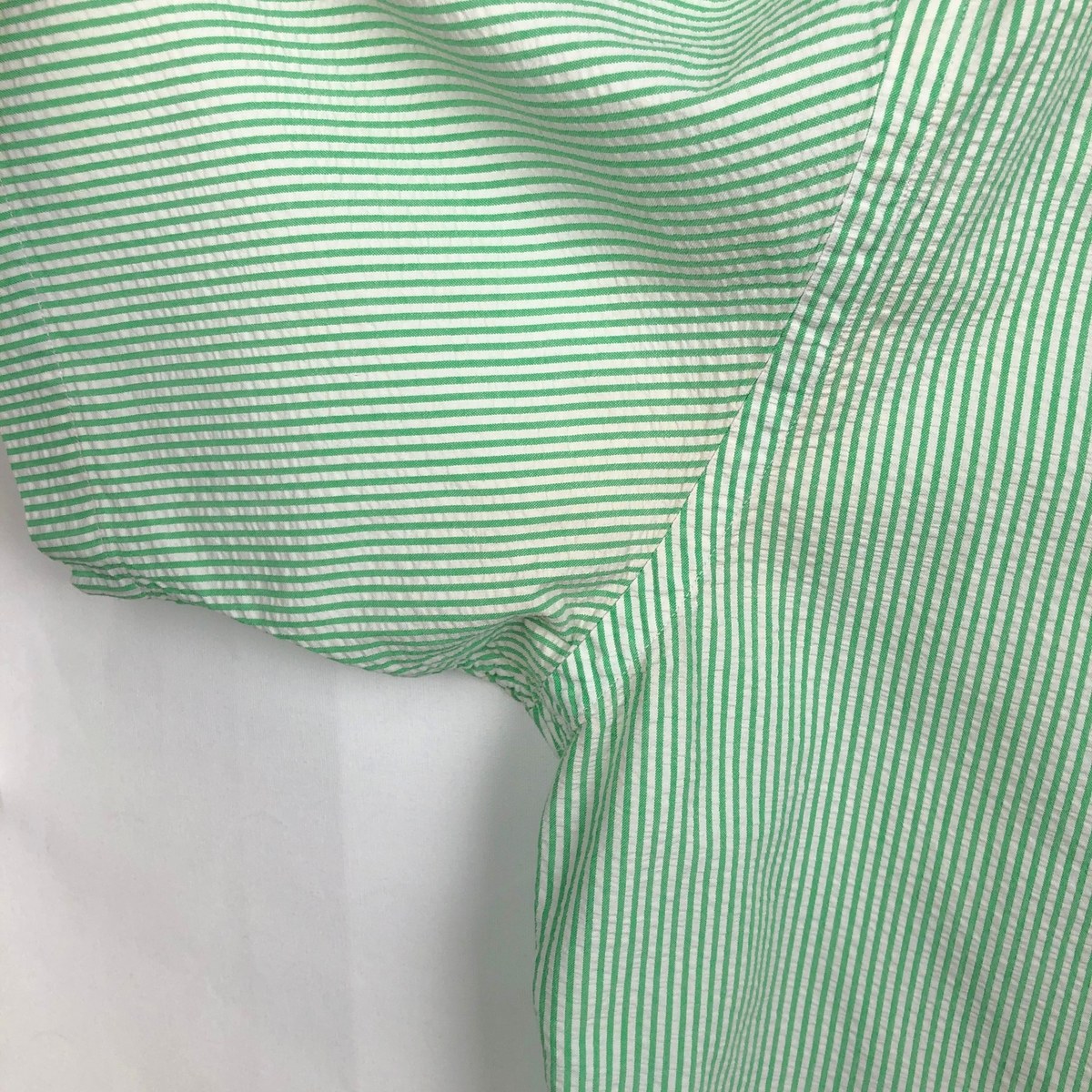 古着 ラルフローレン Ralph Lauren CLASSIC FIT クラシックフィット シアサッカー 半袖 ボタンダウン ストライプシャツ メンズXL相当 /eaa668618 【中古】 【260824】