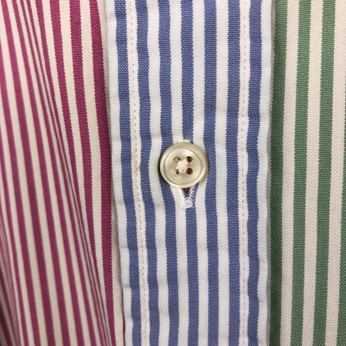 古着 ラルフローレン Ralph Lauren BIG SHIRT クレイジーパターン 半袖 ボタンダウン ストライプシャツ メンズXL相当 /eaa668623 【中古】 【260824】