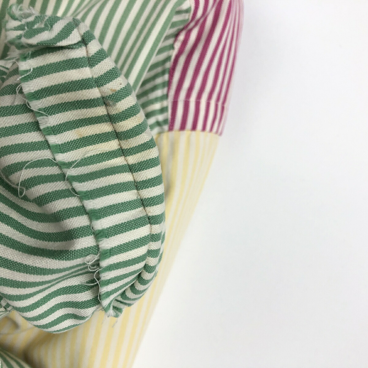古着 ラルフローレン Ralph Lauren BIG SHIRT クレイジーパターン 半袖 ボタンダウン ストライプシャツ メンズXL相当 /eaa668623 【中古】 【260824】