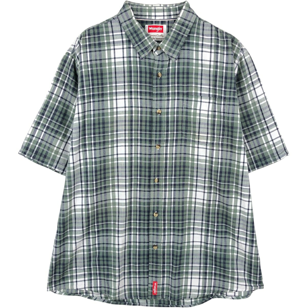 Wrangler/ラングラー PREMIUM QUALITY 半袖 コットン チェックシャツ