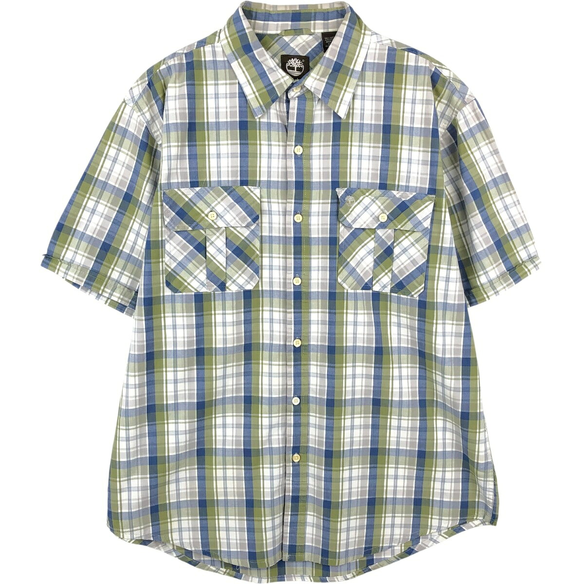 Timberland/ティンバーランド 半袖 コットン チェックシャツ