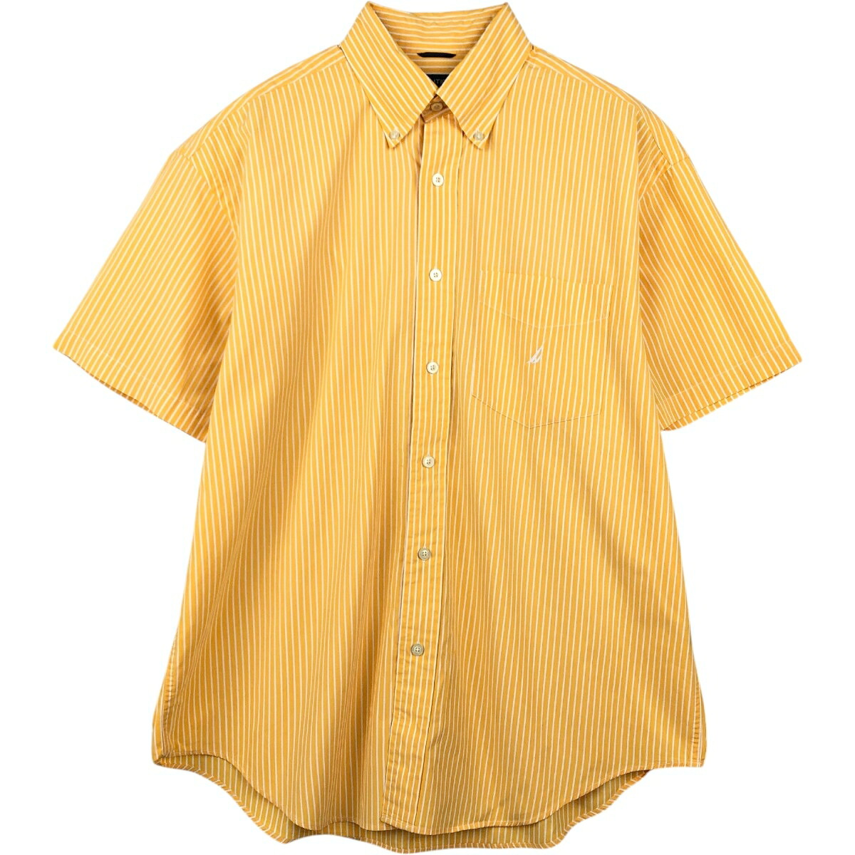 NAUTICA/ノーティカ SANDED POPLIN 半袖 ボタンダウン ストライプシャツ