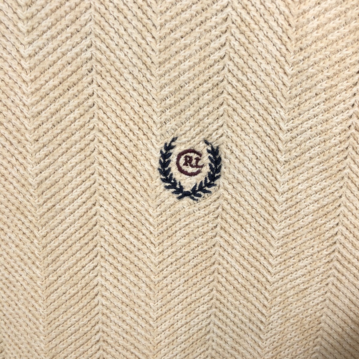 古着 ラルフローレン Ralph Lauren CHAPS チャップス HAND FRAMED ヘリンボーン コットンニットセーター メンズXL相当 /eaa660015 【中古】 【260807】