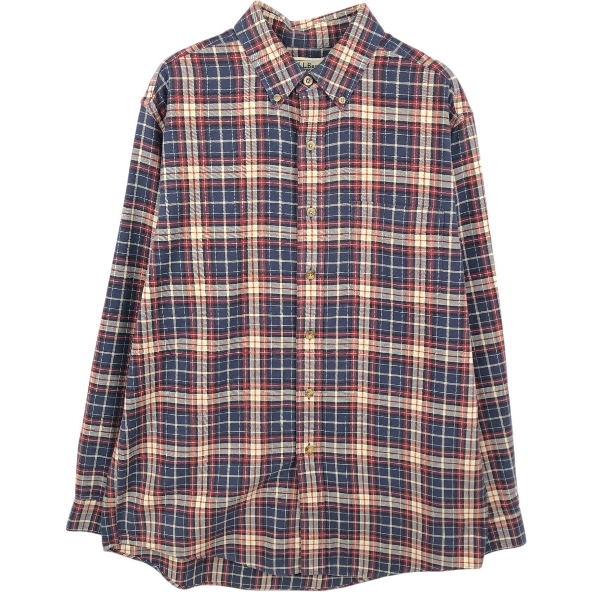 L.L.Bean/エルエルビーン 長袖 ボタンダウン ライトネルチェックシャツ