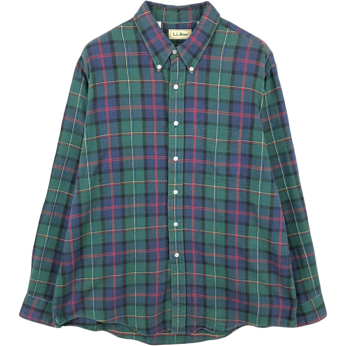 L.L.Bean/エルエルビーン 長袖 ボタンダウン ライトネルチェックシャツ