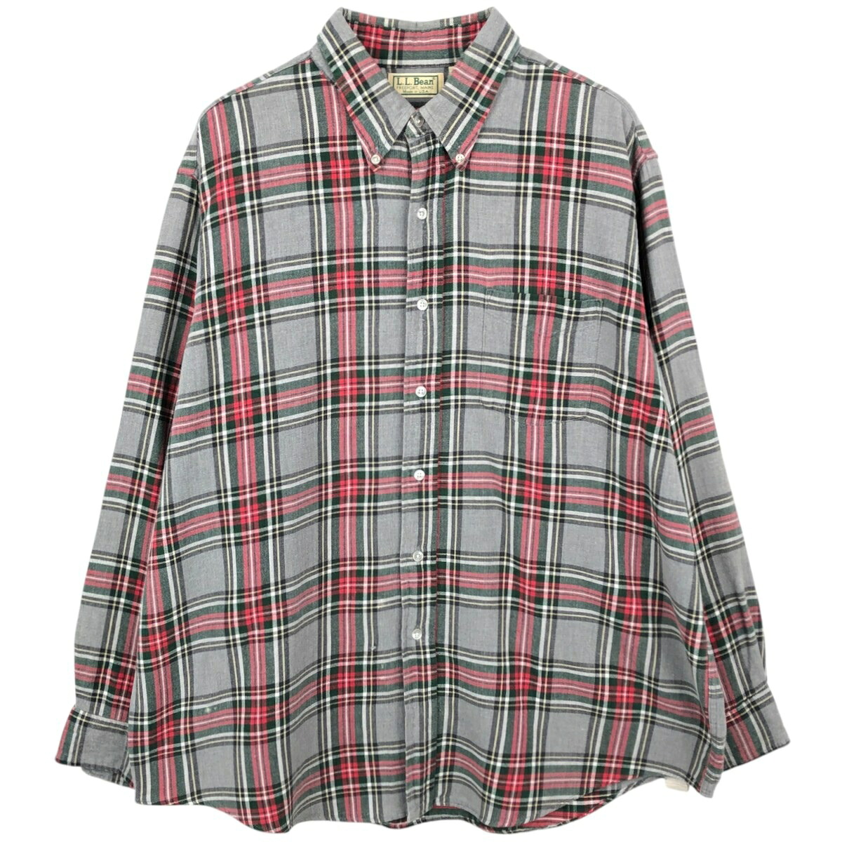 L.L.Bean/エルエルビーン 長袖 ボタンダウン ライトネルチェックシャツ