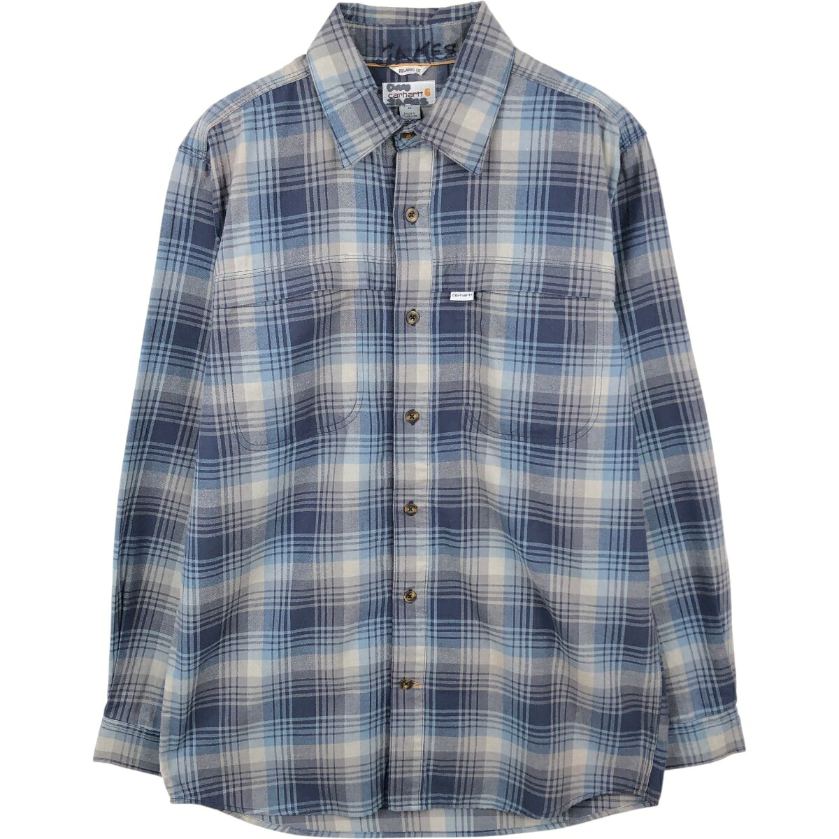 Carhartt/カーハート RELAXED FIT FORCE 長袖 ライトネルチェックシャツ
