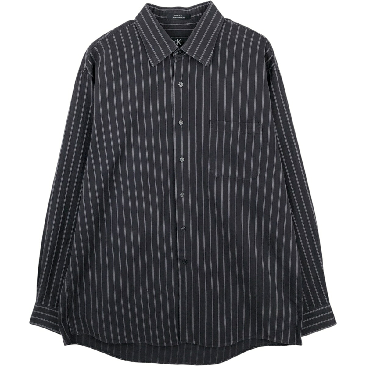 Calvin klein/カルバンクライン 長袖 コットンストライプシャツ