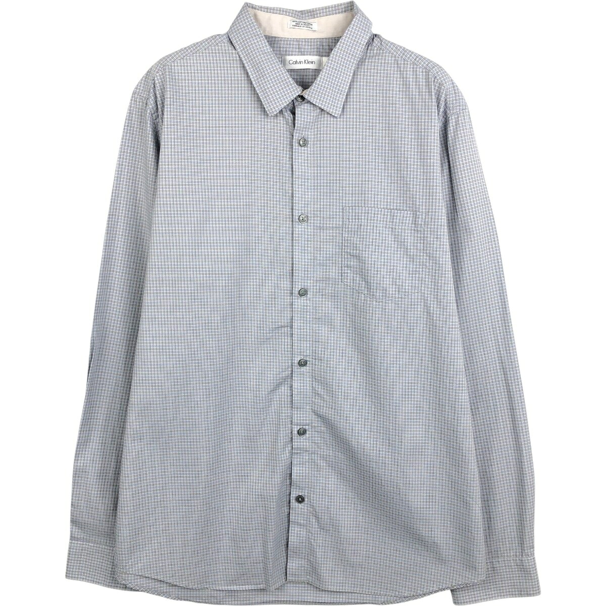 Calvin klein/カルバンクライン 長袖 コットンチェックシャツ