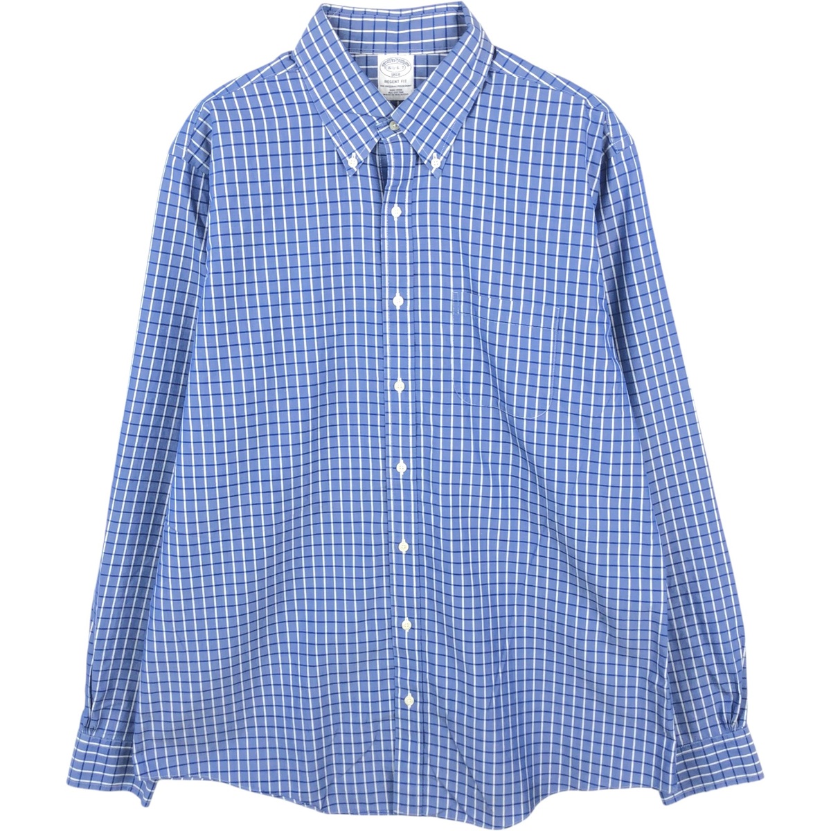 Brooks Brothers/ブルックスブラザーズ 1818 REGENT FIT 長袖 ボタンダウンチェックシャツ