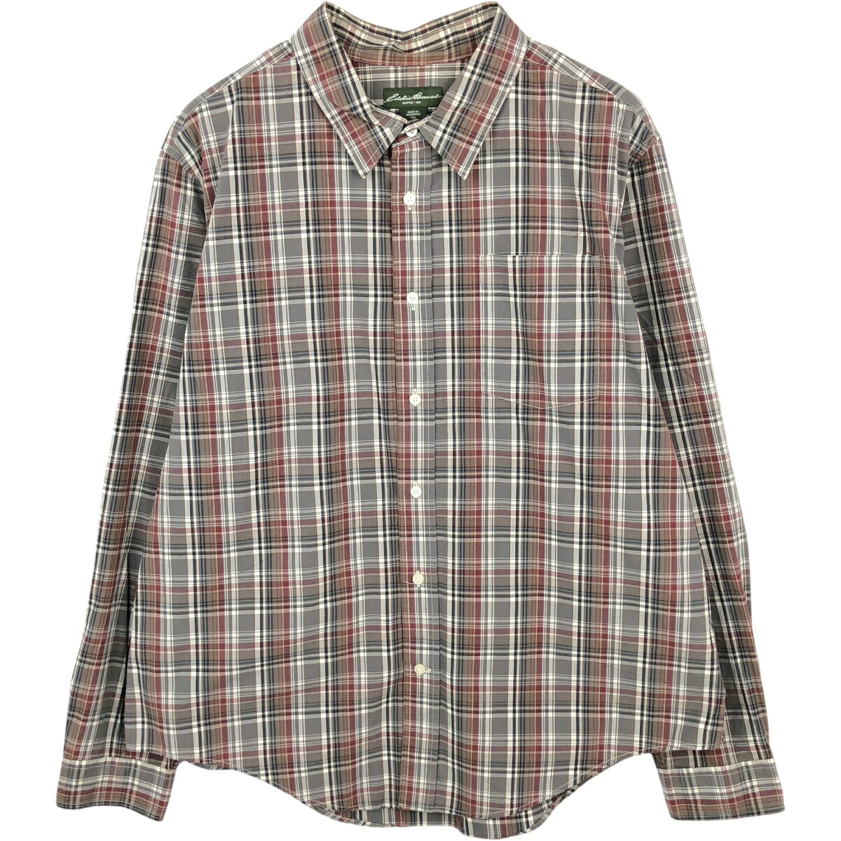 Eddie Bauer/エディーバウアー 長袖 コットンチェックシャツ