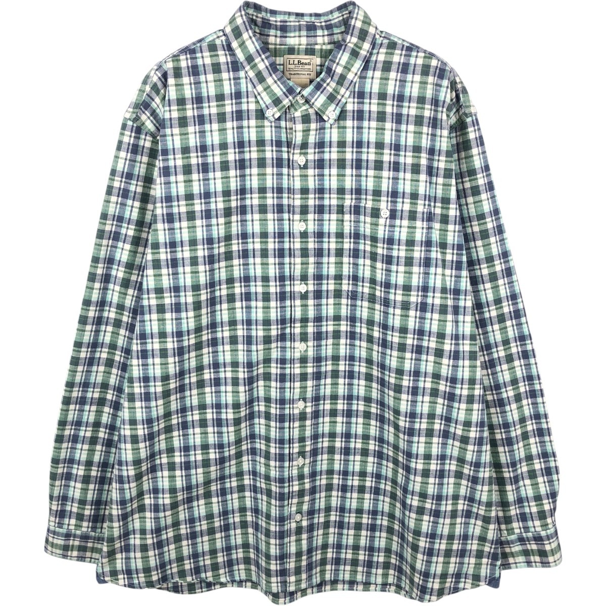 L.L.Bean/エルエルビーン 長袖 ボタンダウンチェックシャツ