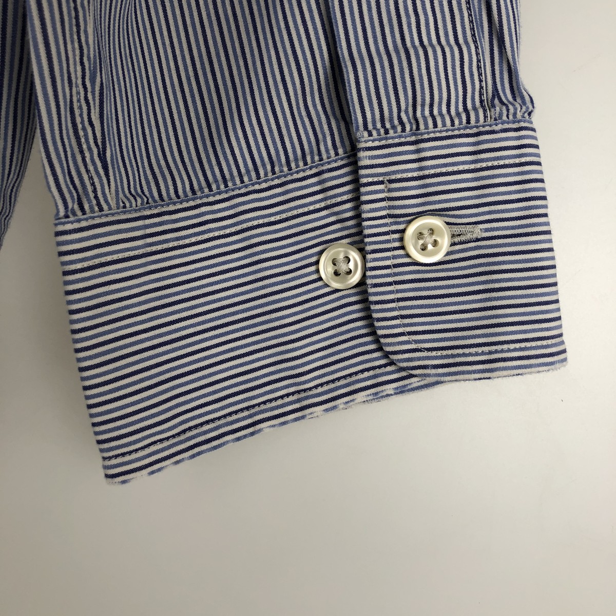古着 ラルフローレン Ralph Lauren CUSTOM FIT 長袖 ボタンダウンストライプシャツ メンズL相当 /eaa662700 【中古】 【260814】