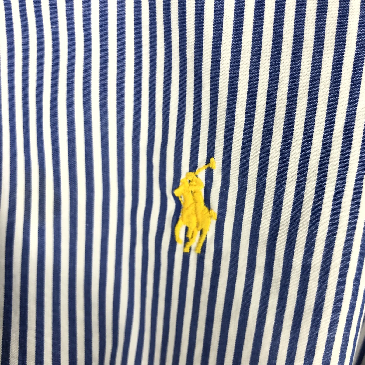 古着 ラルフローレン Ralph Lauren SLIM FIT スリムフィット 長袖 ボタンダウンストライプシャツ メンズL相当 /eaa662703 【中古】 【260814】