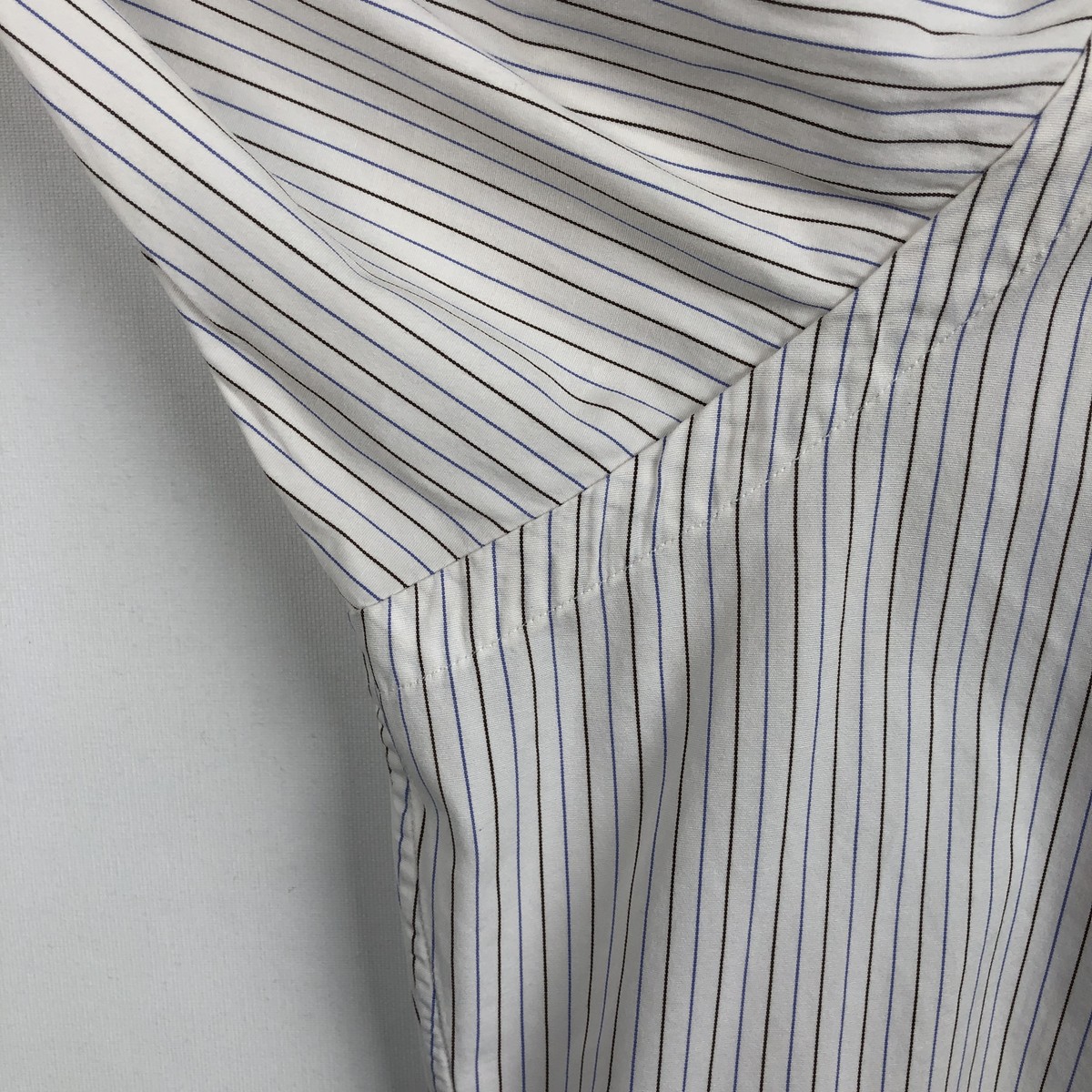 古着 ラルフローレン Ralph Lauren POLO by Ralph Lauren ESTATE CXUSTOM FIT ワイドカラー 長袖 ストライプシャツ カフスシャツ メンズXL相当 /eaa662744 【中古】 【260815】