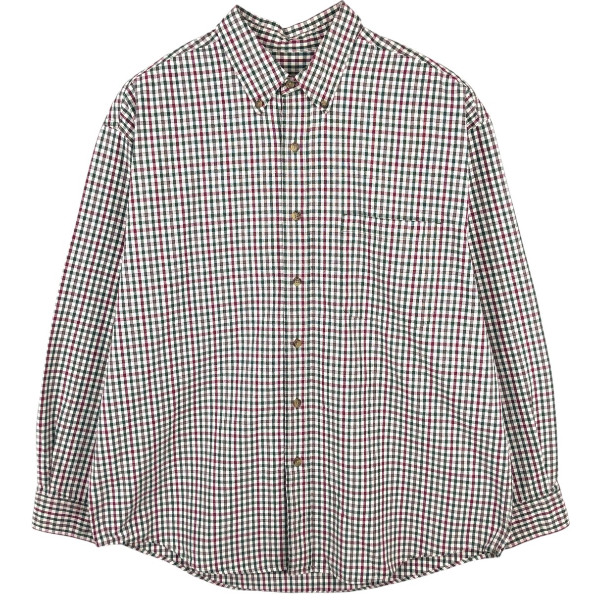 Eddie Bauer/エディーバウアー 半袖 ボタンダウン チェックシャツ