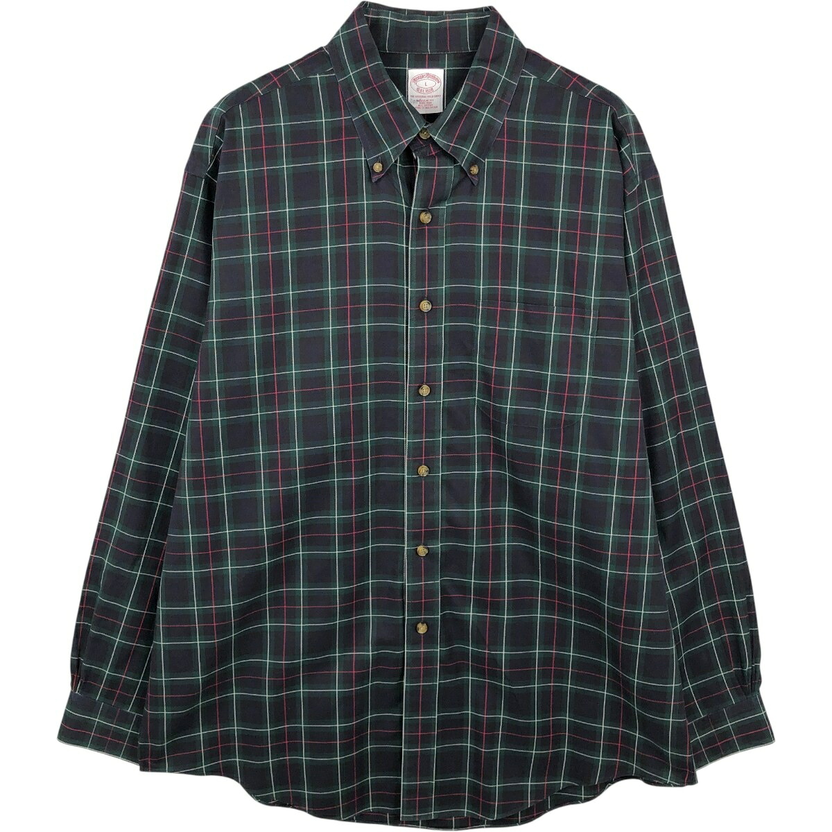 Brooks Brothers/ブルックスブラザーズ Est.1818 長袖 ボタンダウンチェックシャツ
