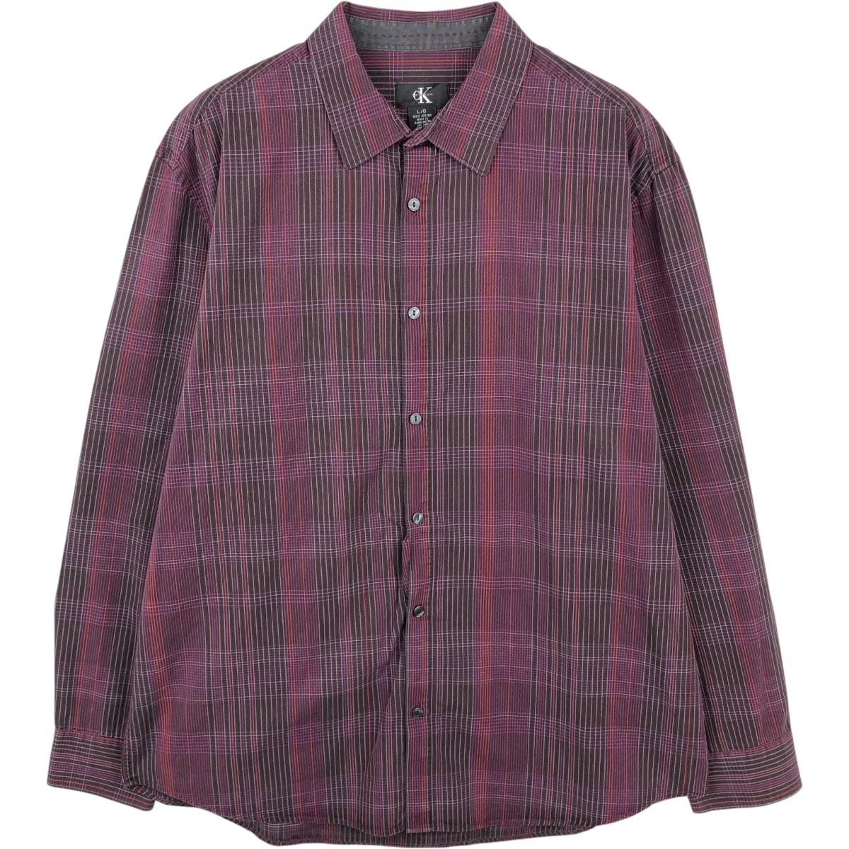 Calvin klein/カルバンクライン 長袖 コットンチェックシャツ
