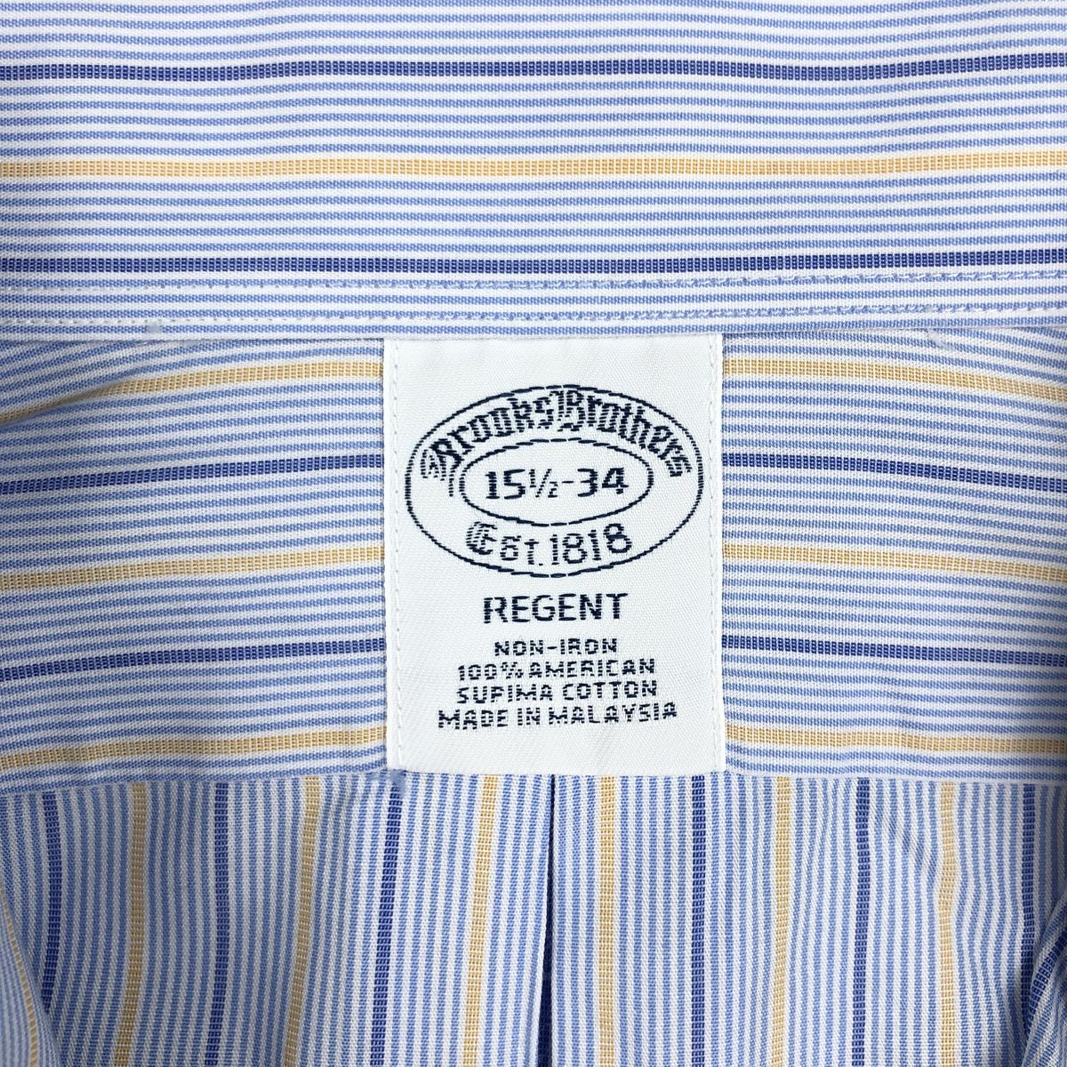 古着 ブルックスブラザーズ Brooks Brothers Est.1818 REGENT マルチストライプ 長袖 ストライプシャツ メンズM相当 /eaa662851 【中古】 【260817】