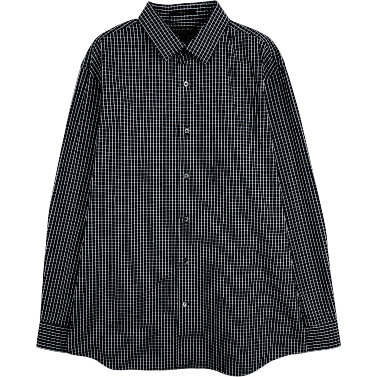 BANANA REPUBLIC/バナナリパブリック ATHLETIC FIT 長袖 コットンチェックシャツ