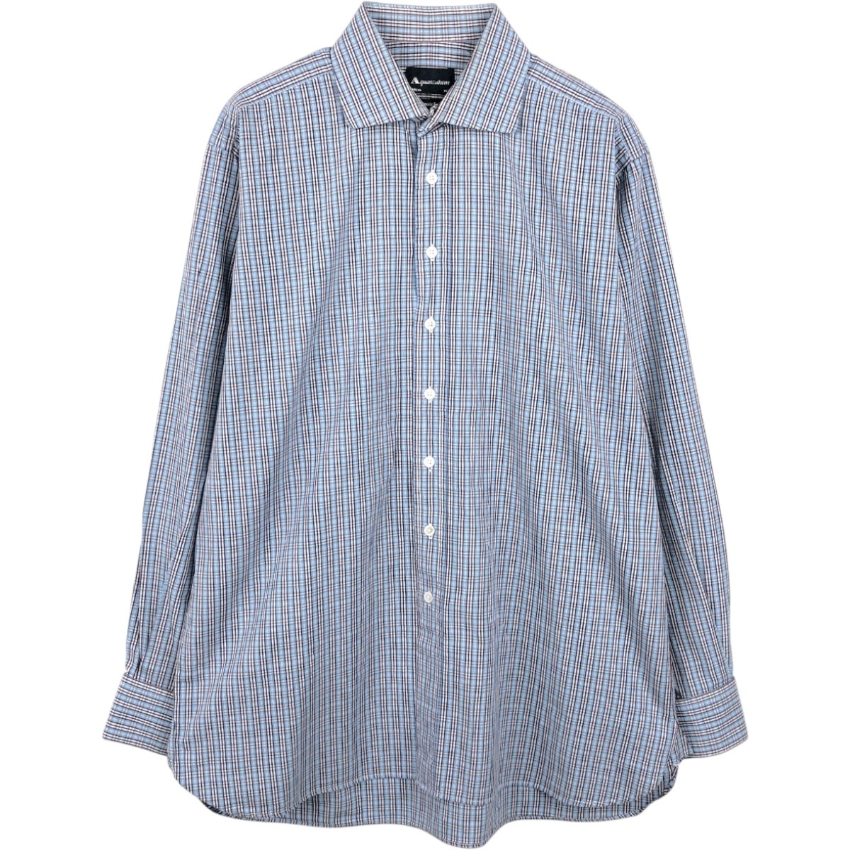 Aquascutum/アクアスキュータム Classic Fit 長袖 コットンチェックシャツ