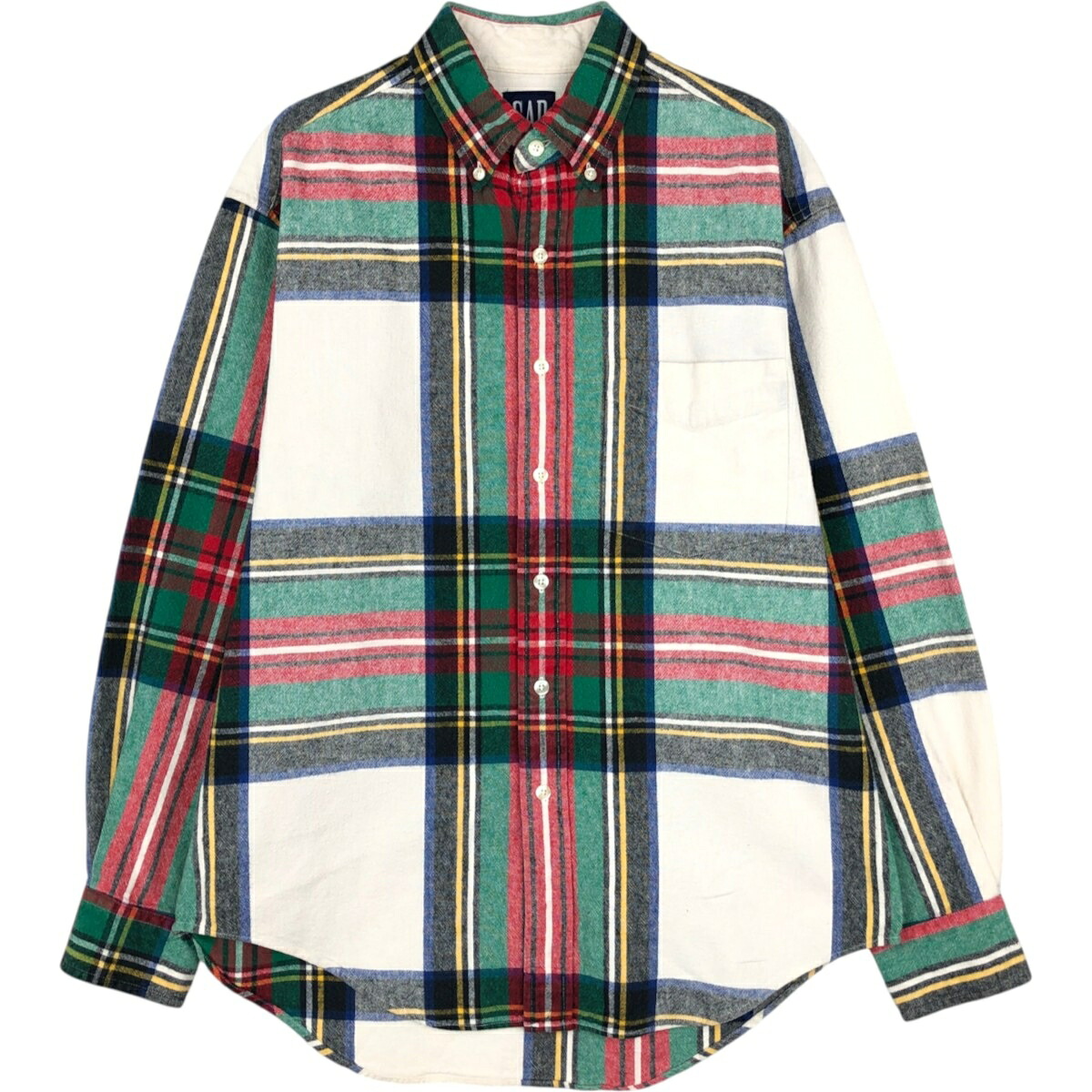 GAP/ギャップ オールドギャップ 長袖 ボタンダウン フランネルチェックシャツ